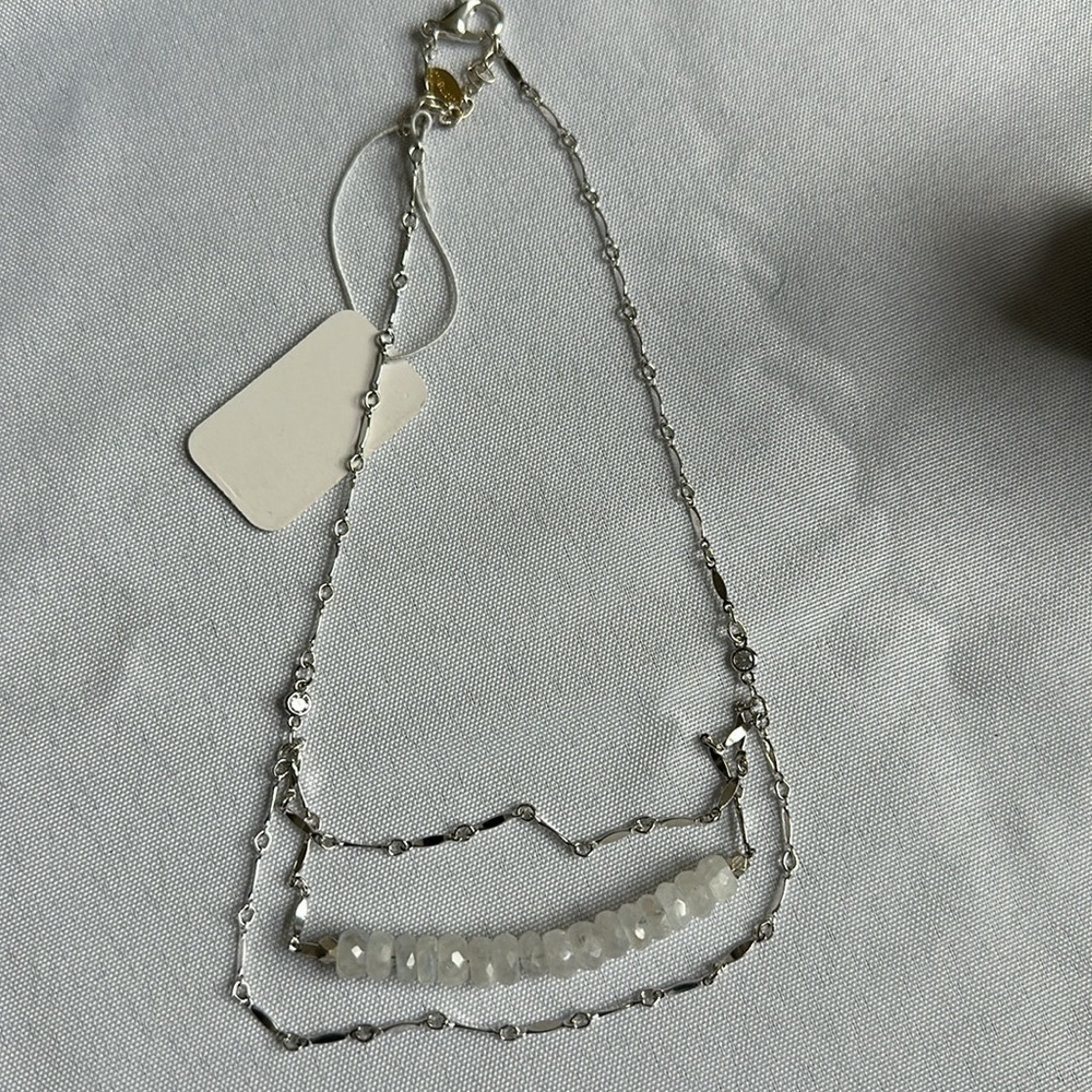 Gemelli silver and stone necklace NWT